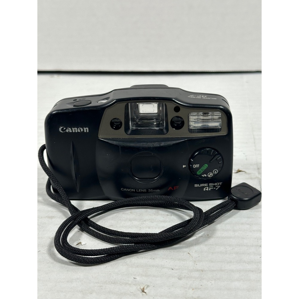 Canon Sure Shot AF-7 35mm Film Camera Point and Shoot Black AF‎ 35mm Lens
